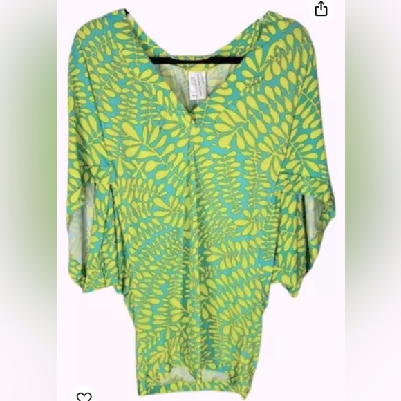 Trina Turk Trellis Swim/Beach Spa Collection Coverup Top Blue/Green Size M NWOT - Picture 11 of 14